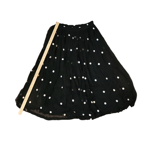 Lost and Found X Paul Ropp 100% Rayon Black and Gold Gypsy Boho style Skirt Mult - Picture 9 of 14